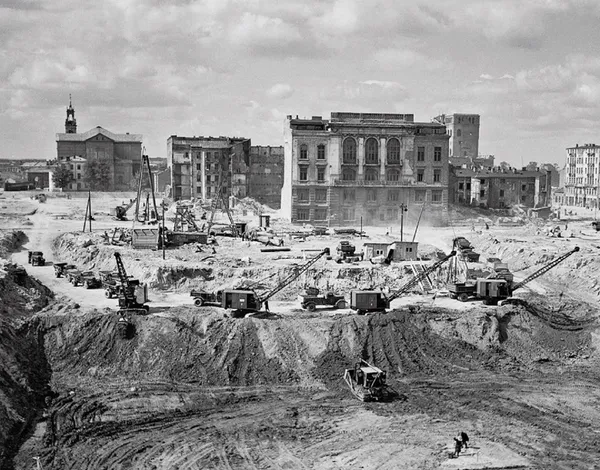 Preparation of the construction site.