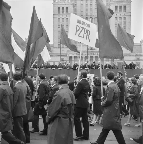 Party rallies on Parade Square.